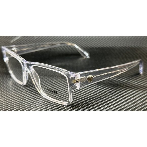 Versace Crystal 55mm Men's Clear Eyeglasses - Picture 1 of 5